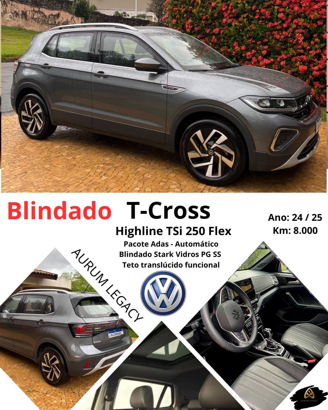 Volkswagen T-Cross Highline TSi 250 Blindado 2025